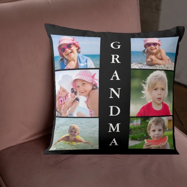 Grandma Photo Collage Kudde (Skapare uppladdad)