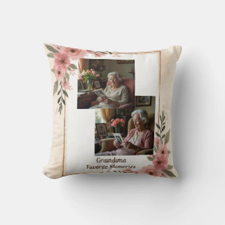 Grandma Photo Dekorativ kudde