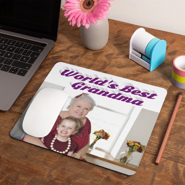 Grandma Photo lila typography Musmatta (Skapare uppladdad)
