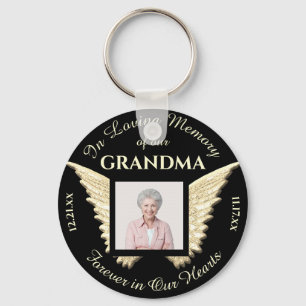 Grandma Photo Memorial Keychain Nyckelring