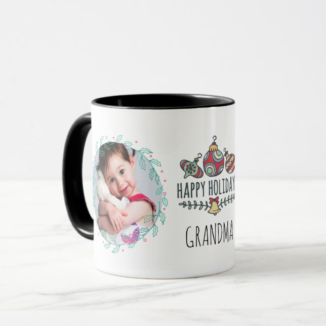 GRANDMA PHOTO MUGG - julgåvor Barnbarn Bilder (Framsida vänster)