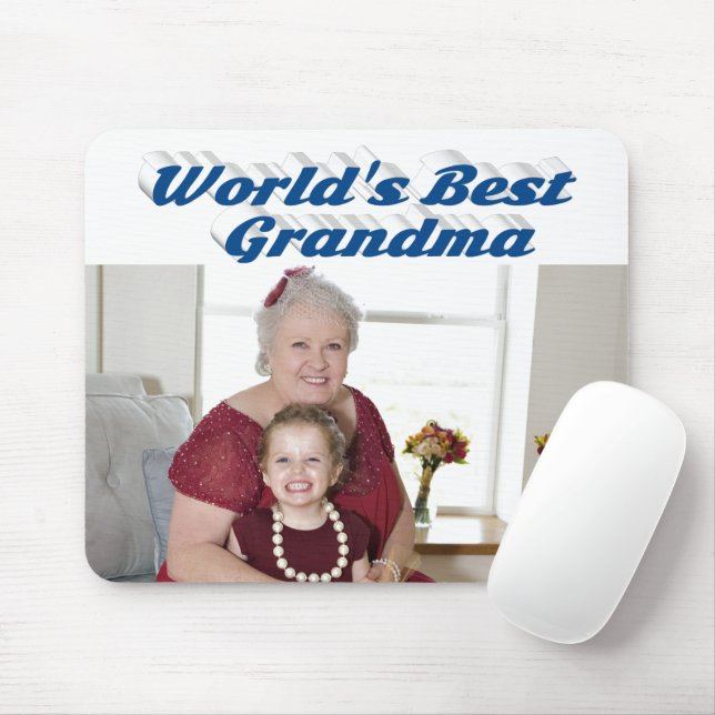 Grandma Photo sea blue typography Musmatta (Med mus)