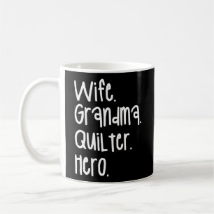 Grandma Quilter Hero Quilting Seamstress Sewing Kaffemugg