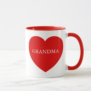 Grandma Red Heart Mugg