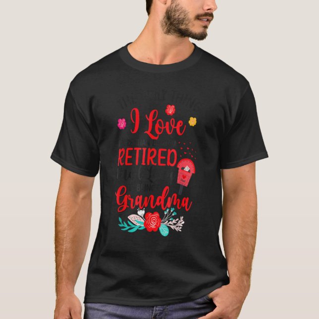 Grandma Retrött Postal Worker Pension Mail Dam T Shirt (Framsida)