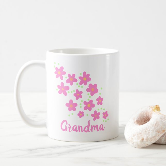 Grandma Rosa Whimsical Flowers Mugg (Med munk)