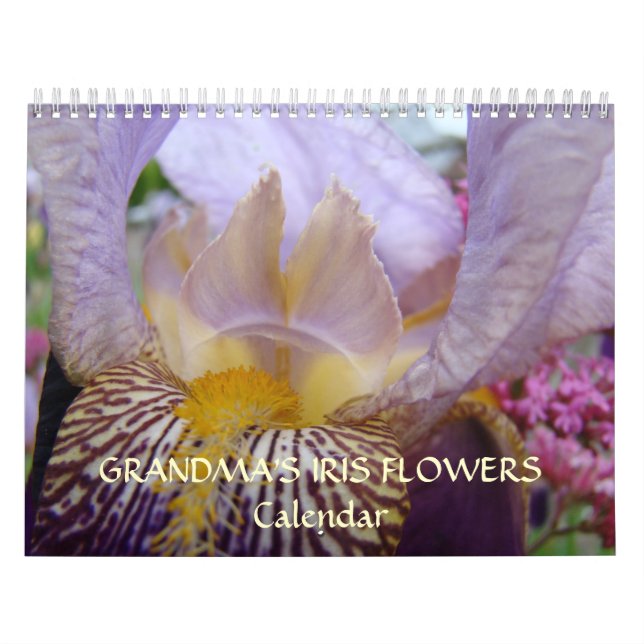 GRANDMA:s kalender för IRIS FLOWERS ger Irises (Omslag)