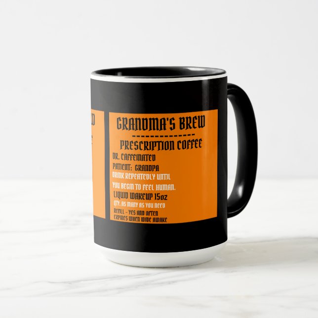 GRANDMA:S KOFFET FÖR BREW-FÖRSKRIVNING MUGG (Framsida höger)