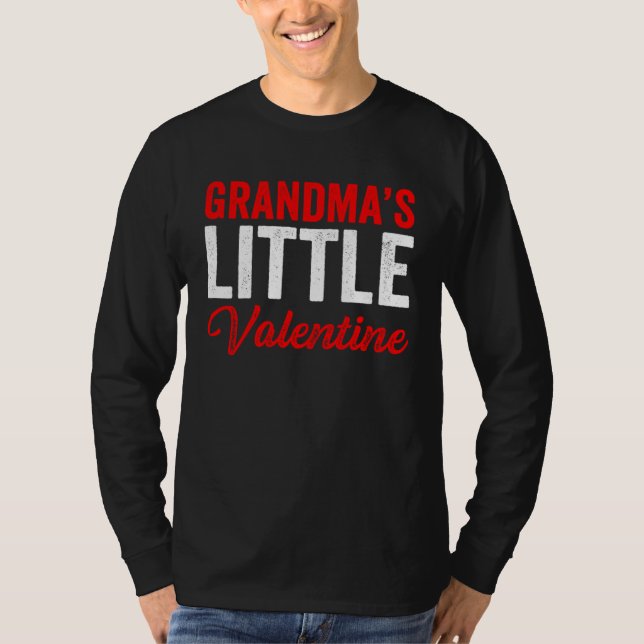 Grandma s Little Valentine Granddaughter Grandson T Shirt (Framsida)