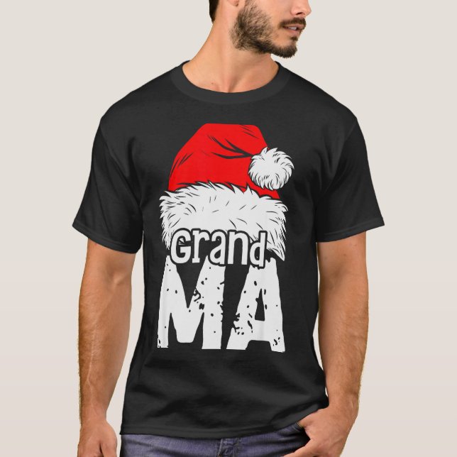 Grandma Santa Christmas Family Matching Pyjamas Xm T Shirt (Framsida)
