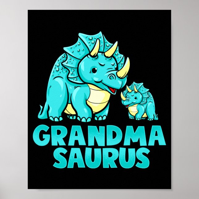 Grandma Saurus Funny Grandmasaurus Dinosaur  Poster (Framsidan)