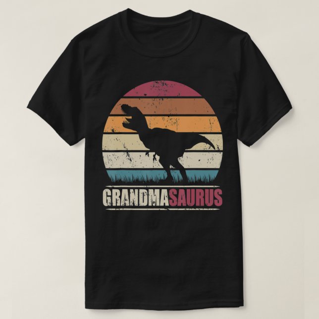 Grandma Saurus T re Dinosaur Family Grandmasaurus  Shirt (Design framsida)
