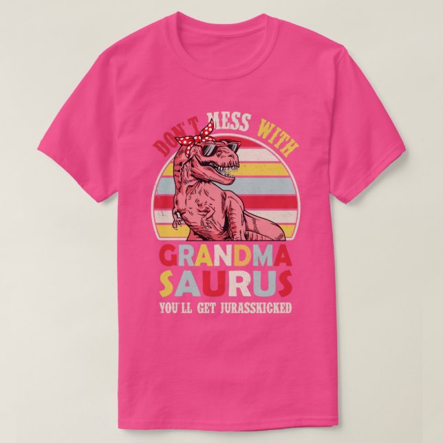 Grandma Saurus Tshirt GrandmaSaurus Shirt Grandma T Shirt (Design framsida)
