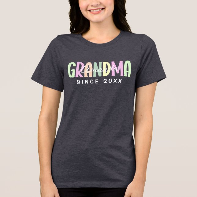 Grandma sedan 20XX Modern enkel Personlig T Shirt (Framsida)