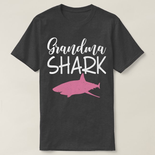 Grandma Shark Family Shark Lover  T Shirt (Design framsida)