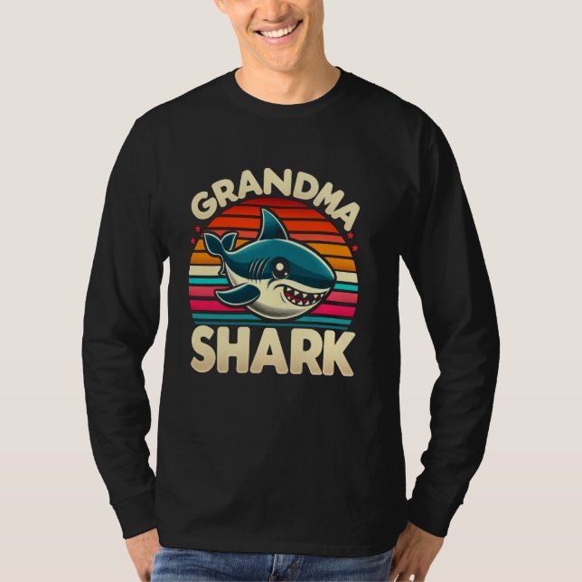 Grandma Shark Funny Shark Matching Family for Wome T Shirt (Framsida)