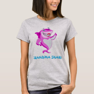 Grandma Shark   Lönsam Personlig T Shirt
