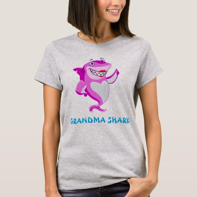 Grandma Shark | Lönsam Personlig T Shirt (Framsida)