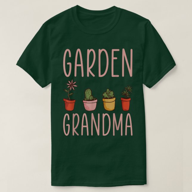  Grandma Shirt Blomsterträdgård Grandma T-Sh T Shirt (Design framsida)