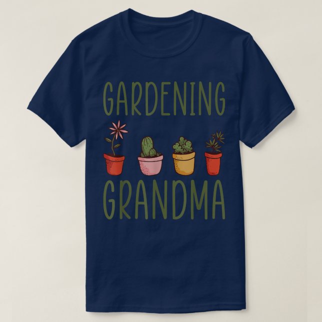  Grandma Shirt Blomsterträdgård Grandma T-Sh T Shirt (Design framsida)