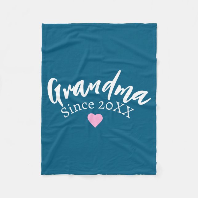 Grandma Since Year New Grandmother Gift _1  Fleecefilt (Framsidan)