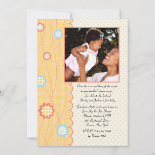 Grandma Sip och See Baby Shower-inbjudan Inbjudningar