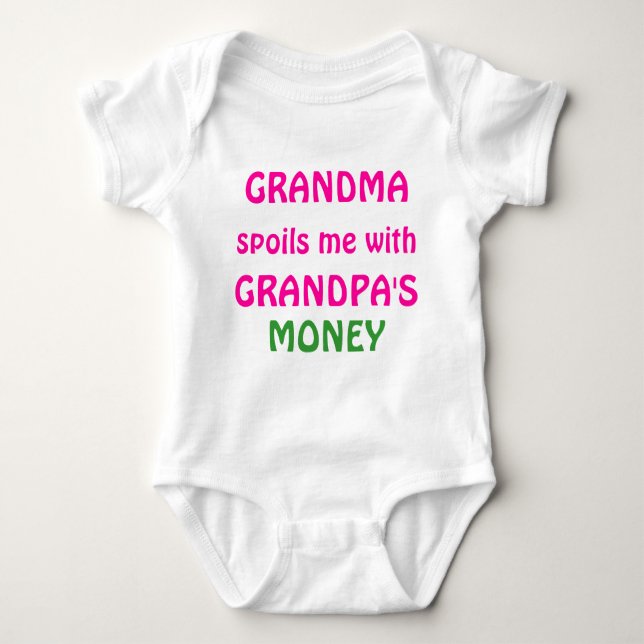 GRANDMA, spotta mig med, GRANDPA S, MONEY T Shirt (Framsida)