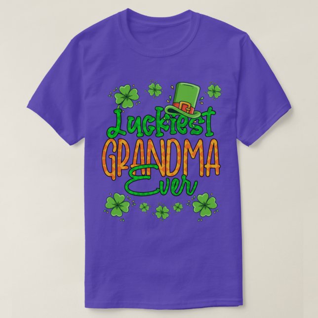 Grandma St Patrick Day Luckiest Grandma nånsin St  T Shirt (Design framsida)