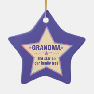 Grandma Star Julgransprydnad Keramik