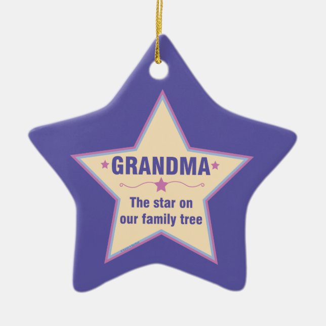 Grandma Star Julgransprydnad Keramik (Framsidan)