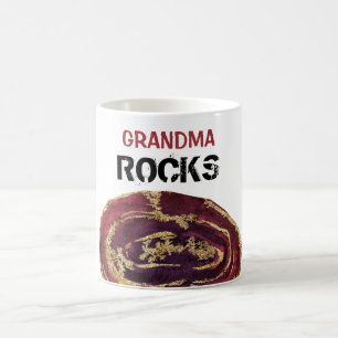 *~* Grandma Sten Agate Glitter Stone Lapidary Kaffemugg