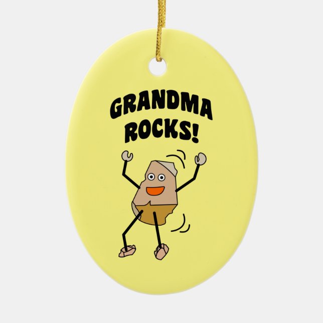 Grandma Sten Julgransprydnad Keramik (Framsidan)