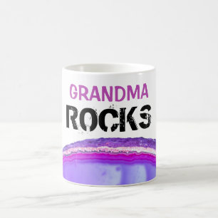 *~* GRANDMA STEN Stone Lapidary Agate Slab Kaffemugg