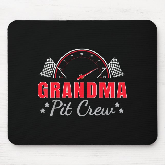 Grandma T Crew Race Car Driver Birthday Party Raci Musmatta (Framsidan)
