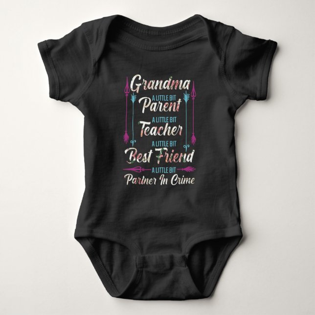Grandma Teacher Parent Partner Family Grandmor T Shirt (Framsida)