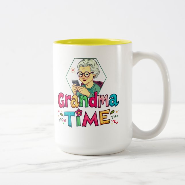 Grandma Time Två-Tonad Mugg (Höger)