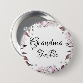Grandma to be Autumn Elegant Lila blommor Knapp