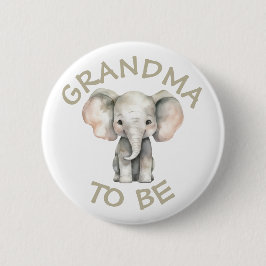 Grandma to be Baby Shower Button Vild One Zoo Knapp