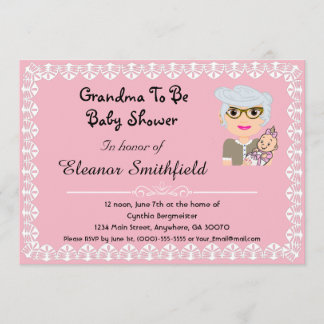 GrandMa to be Baby Shower-inbjudan Inbjudningar