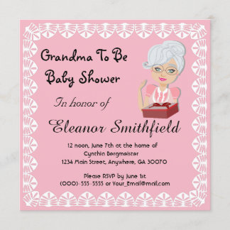 GrandMa to be Baby Shower-inbjudan Inbjudningar