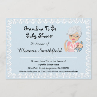 GrandMa to be Baby Shower-inbjudan Inbjudningar