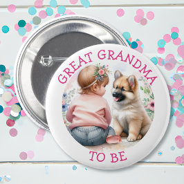 Grandma to be Flicka and Puppy Rosa Baby Shower Knapp