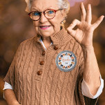 Grandma to be Halloween Coquette Bows Knapp<br><div class="desc">Den svarta,  orange och vita färgen Halloween ger ger en svart och vit bakgrund med svart och vit kontroll.</div>
