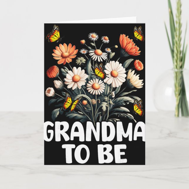 Grandma To Be, New Baby Pregnancy Announcement Rev Kort (Framsida)