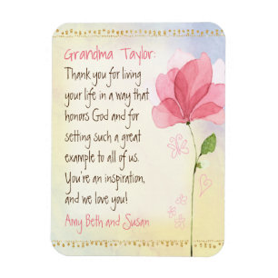 Grandma Tribute-Anpassningsbarna Keepsaké Magnet