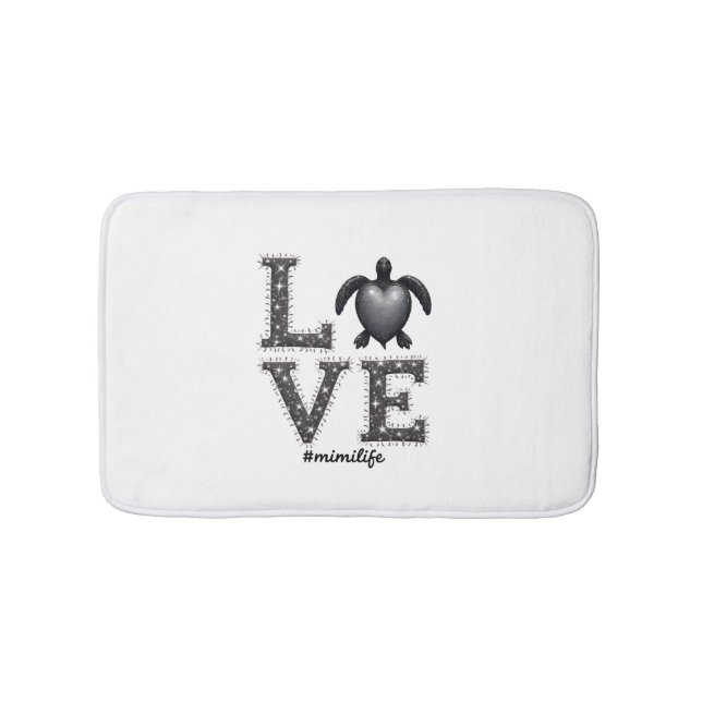 Grandma Turtle - Kärlek Mimi Life Sea Turtle, Mimi Badrumsmatta (Framsidan)