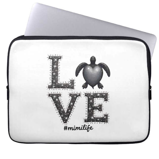 Grandma Turtle - Kärlek Mimi Life Sea Turtle, Mimi Laptop Fodral (Framsidan)