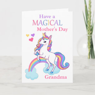 Grandma Unicorn Magic Mors dag Kort