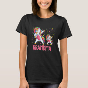 Grandma unicorn mamma baby mors dag t shirt
