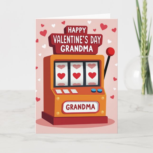 Grandma Valentines Day Jackpot Card Kort (Framsida)